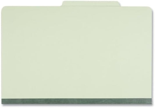 Universal Pressboard Classification Folder, Legal, Six-Section, Green, Case Pack of 10 (10281)