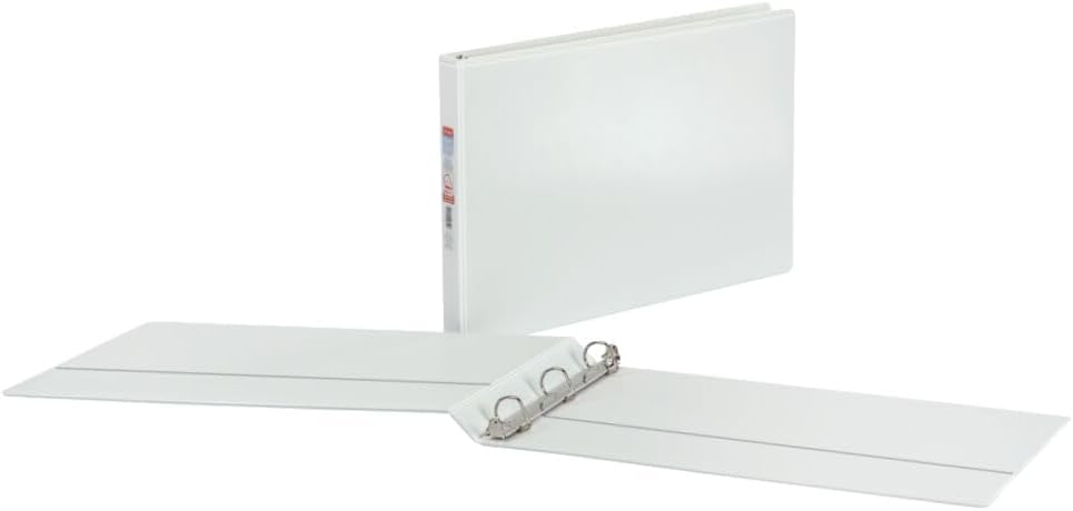 Cardinal 11-Inch x 17-Inch ClearVue Slant-D Ring Binder, 1-Inch, White (22112CB)