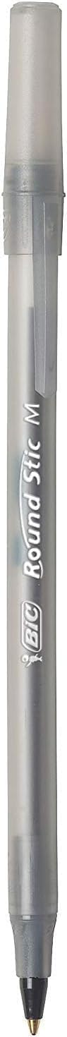 BIC Round Stic Xtra Life Ballpoint Pens, Bulk Pack of Black Ink Pens, Medium point 1.0 mm, Pack of 300