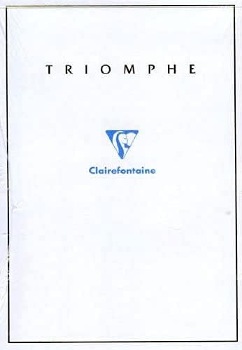 Clairefontaine Tablets "Triomphe" Stationery - Ruled 50 sheets - 8 1/4 x 11 3/4 Extra White - For Calligraphers, Fountain Pen Users, and Fine Correspondence