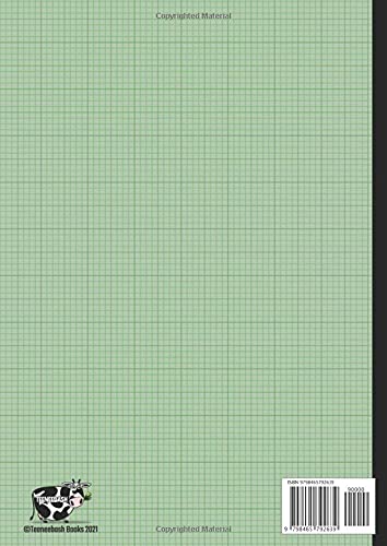 A4 Graph Paper: 100 Pages, 1/8" Squares, Imperial Quad Ruled Composition Notebook, Grid Paper