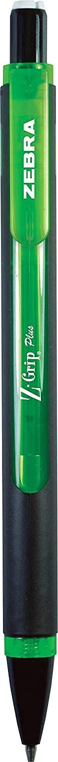 Zebra Pen Z-Grip Plus Mechanical Pencil, Smooth Writing, Latex-Free Grip, 0.7mm Lead, #2 HB, Shake to Advance the Lead, Assorted Barrel Colors, Green, Yellow, Blue, 3-Pack (55403)