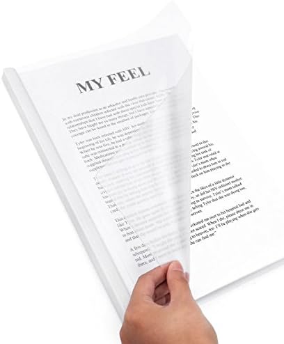 Plastic File Folder 10mm Sliding Bar Report Covers, 18C, 40 Sheet Capacity, Transparent Resume Presentation File Folders Organizer Binder for A4 Size Paper, 20 Pcs