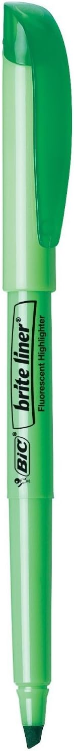 BIC Brite Liner Highlighter Chisel Tip Green 3DOZEN (BL11-GN)