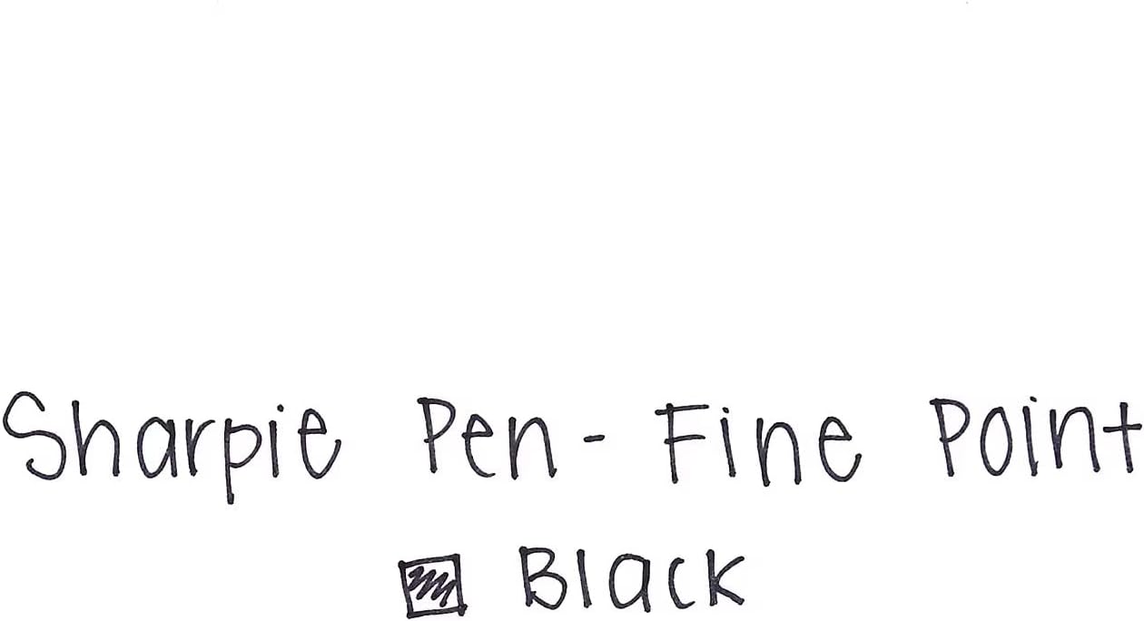 Sharpie Plastic Point Pen, 12-Count (Fine Point, Black)