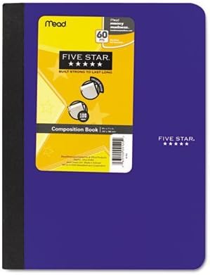 MeadWestvaco 09120 9-3/4 X 7-1/2 100 Sheets College Ruled Composition Book Assorted Colors