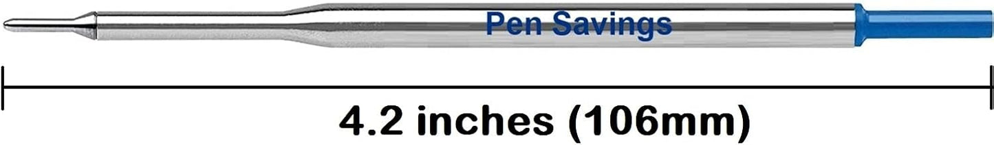 5 Pen Savings Ballpoint Pen Refills Compatible with Papermate Lubriglide, Aspire, PhD Pens, Medium Point, Bulk Packed (Black)