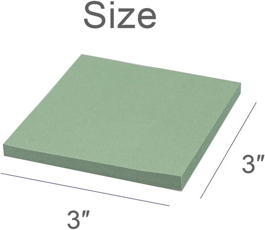 (24 Pads) Sticky Notes 3x3 inch, Self-Stick Pads Vintage Colors Sticky Note, Recyclable, Easy to Post for Home, Office, Notebook