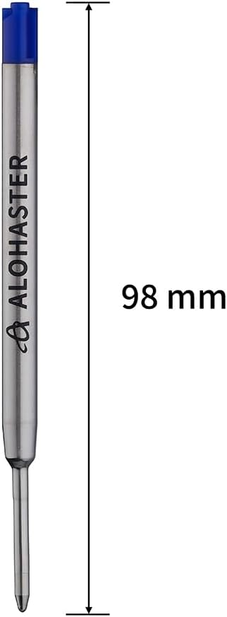 Alohaster Refills, for Parker Ballpoint Pens, Smooth Writing Ink, 1.0 mm, Blue, 6 Count