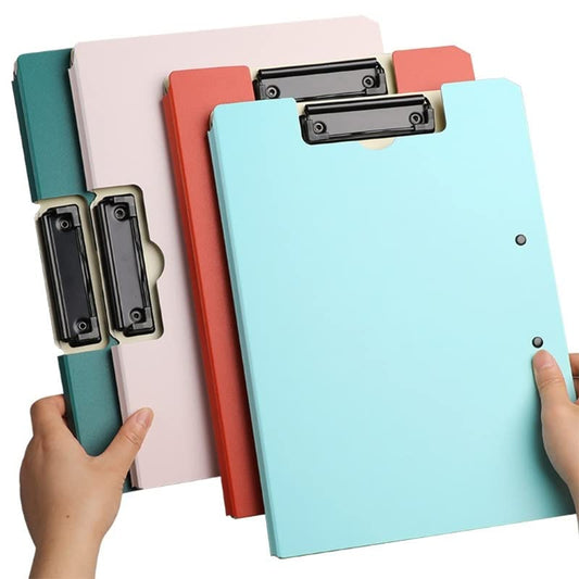 MVNOIRE Portable File Clipboard Single Clip/Dual Clips Optional Folders Vertical Office Supplies