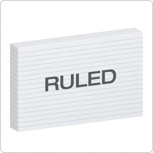 Oxford Ruled Index Cards, 5" x 8", White, 100/Pack (51)