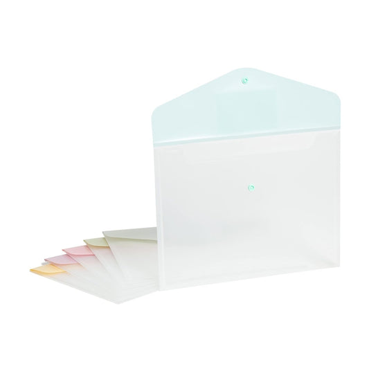 Smead Poly Document Holders, Snap Closure, Side Load, Letter Size, Primary Colors, 6 per Pack (89687)