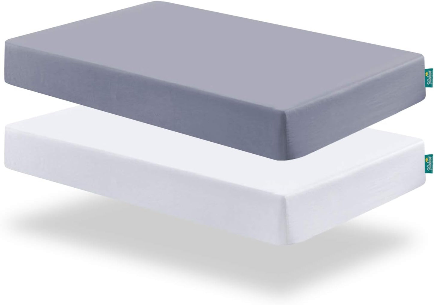 Pack and Play Sheets and Waterproof Pack n Play Mattress Protector Pad Cover 4 Pack Set, Ultra Soft Pack n Play Mattresses Sheets Compatible with Graco Pack n Play, Grey&Navy