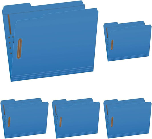 Pendaflex Fastener Folders, 2 Fasteners, Letter Size, Green, 1/3 Cut Tabs in Left, Right, Center Positions, 50 per Box (22140GW)