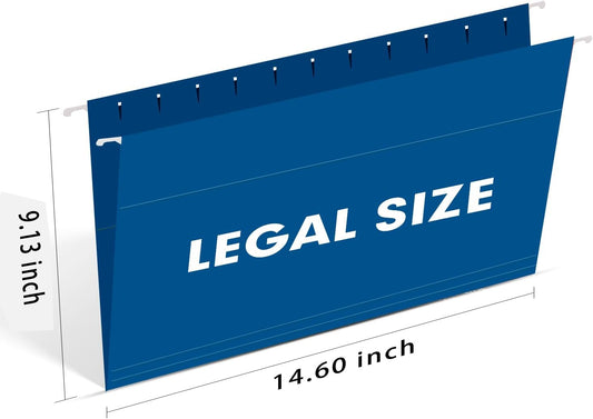 Hanging File Folders, RAZCC 60 Pack Reinforced Hanging Folders Legal Size, Designed for Bulky Files, Filing Cabinet, Adjustable Tabs, Assorted Colors