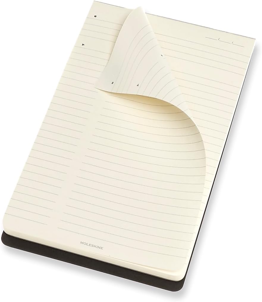 Moleskine PRO Pad, Soft Cover, Large (5" x 8.25") Ruled/Lined, Black, 96 Pages