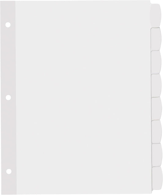 Avery Big Tab Printable White Label Dividers for 3 Ring Binders, 8 Tabs per Set, White, 120 Sets Total, Great for Office Supplies, School Supplies, Organizing, and More (6 Packs of 14435)