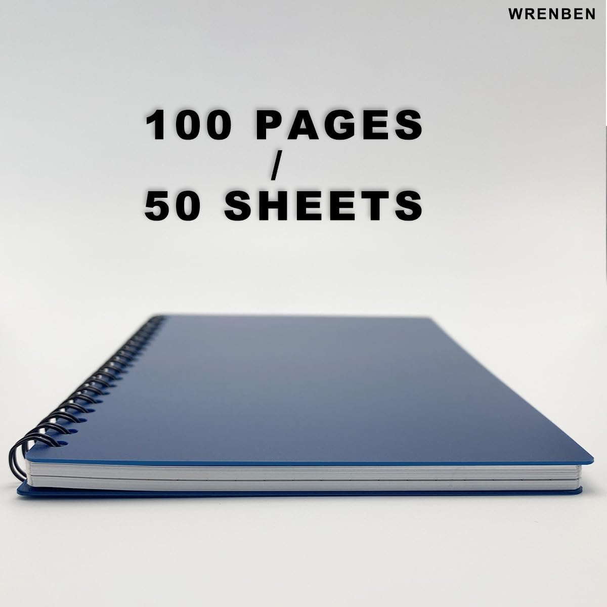2PCS Geological Graph Weatherproof Spiral Notebooks 4.8"x7" with All Weather Stone Paper and Waterproof PVC Cover, 100 Pages per Pocket Notepad, A6 Medium Size Steno Pads (Geological, Blue)