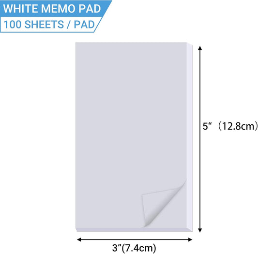 zmybcpack 20 Pack Lined Memo Pads 4”x6” Note Pads - 100 Sheets Each Lined Paper Notepad- Small Memo Scratch Pad Writing Pads(Double Sided Printed)