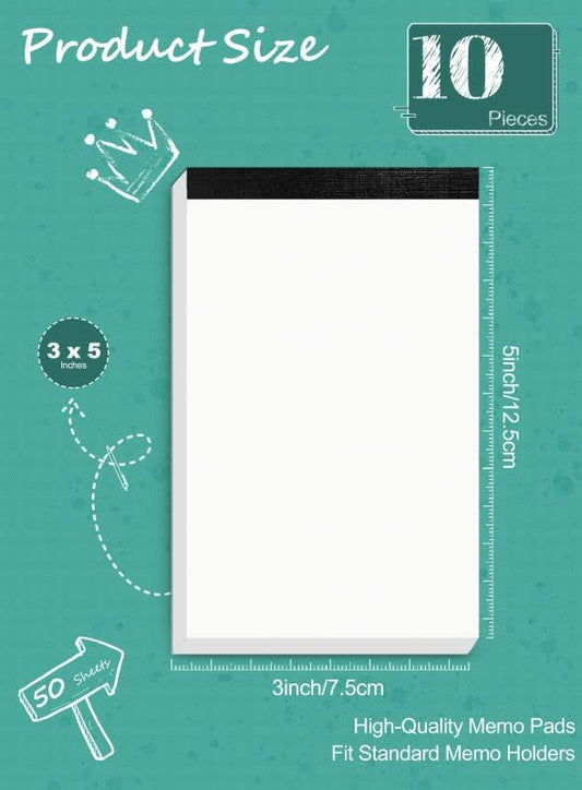 Notepad 4x6 Notepads 8 Pack Lined Note Pads 4x6 Paper Pads Memo Pads 4x6 Scratch Pads 4x6 Server Note Pads Ruled Pages Pocket Notebook Small Writing Pads for Daily Planning School Office 30 Sheets/Pad