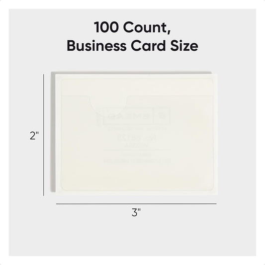 Smead Self-Adhesive Poly Pocket, Document, Clear Pockets, Storage Labels, 100 per Box, 103 Mm W x 76 Mm H, 68123