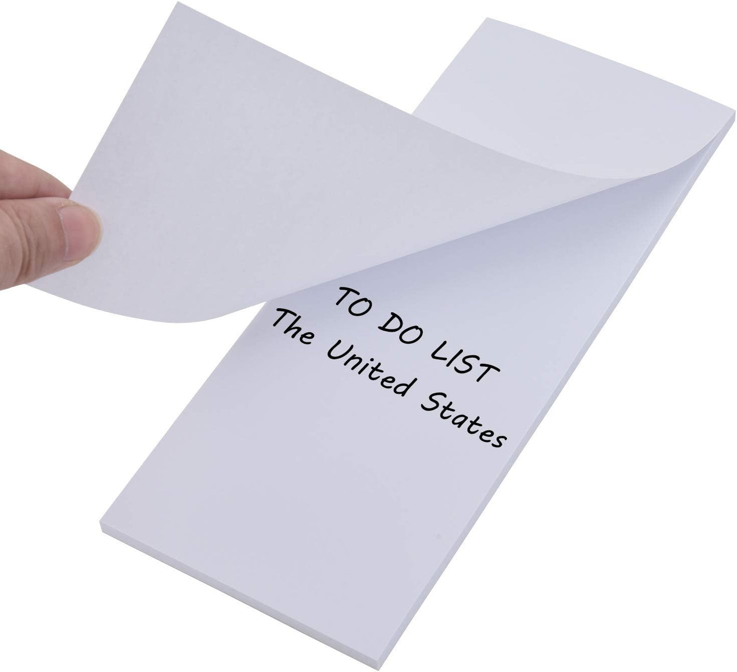 10 Pack 50Sheets 3.5"x8.5" Plain Notepads-Memo Pads-Scratch Pads-White Blank Writing Pads for Concession Stand,Restaurant Server,School and Office Supplies