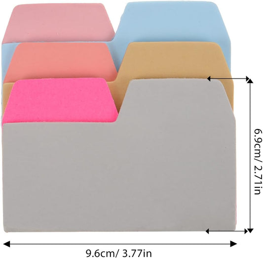 NUOBESTY 1 Pack of 90pcs 6-color Index Sticky Notes Adhesive Note Papers for School Office Home Take Noting and Mark Pages
