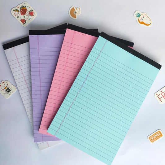 Colored Narrow Ruled Legal Pad 1 Pack 5x8 Inch Lined Notepad Writing Pad Office School Notes(Green)