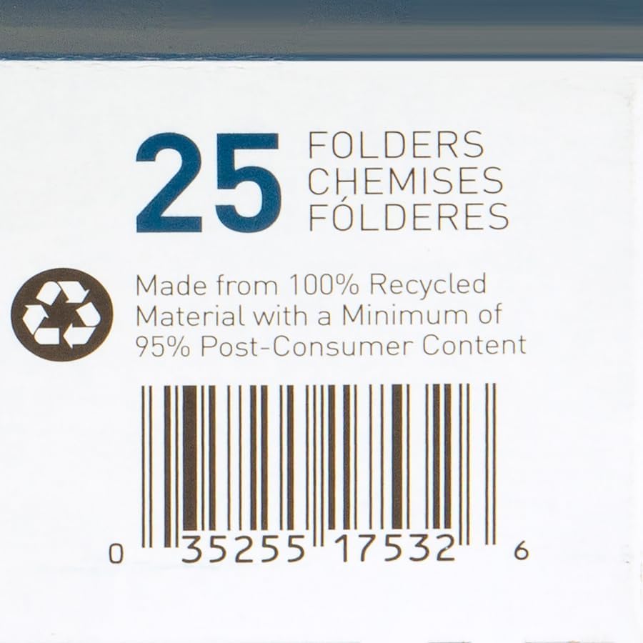 Business Source, BSN17532, 1/3 Cut Standard Hanging File Folders, 25 / Box, Standard Green