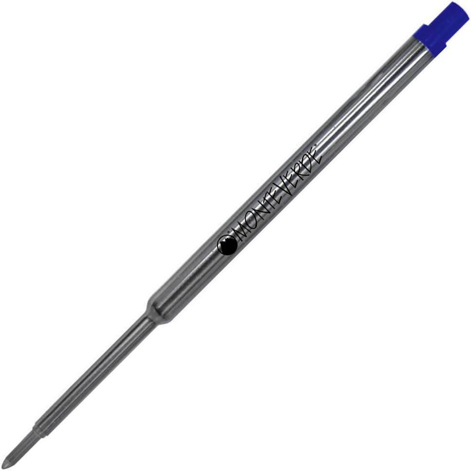Monteverde USA Capless Gel Refills to Fit Waterman Ballpoint Pens, Fine Point, Black, 2-Pack, Smooth and Reliable Writing for Everyday Use