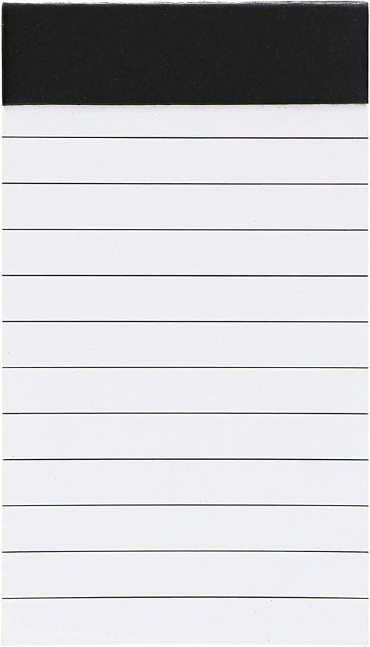 Paper Junkie Mini Paper Pad - 6.1 x 5.9 In, 24-Pack, Grey Board Backing - Lined Paper Pocket Notepad for Shopping Lists & To-Do Tasks