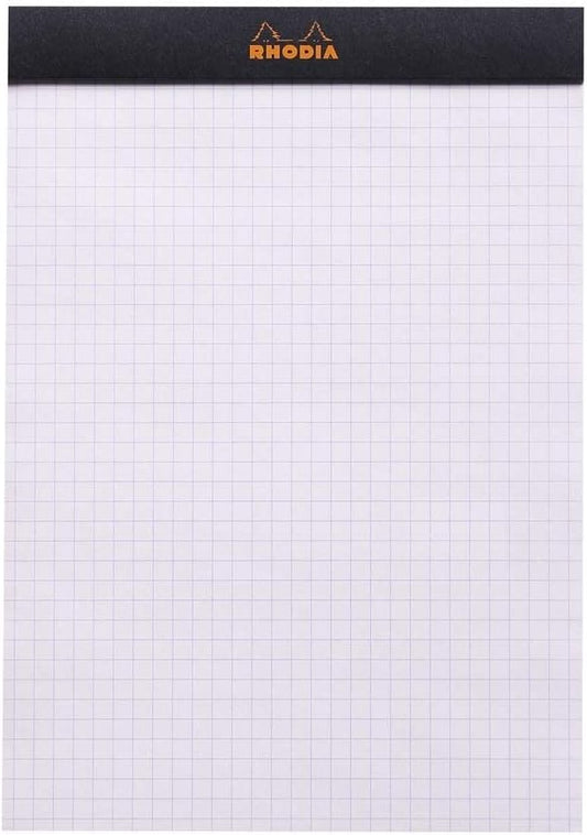 Rhodia Classic French Paper Pads Graph 6 in. x 8 1/4 in. Black (162009C)
