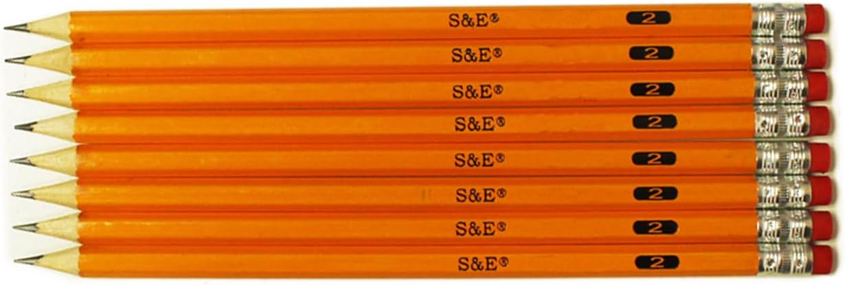 S & E TEACHER'S EDITION 360pcs Pre-sharpened Pencils with eraser top, No.2 pencils #2 HB pencil, Golf, Classroom, Pew, Back to school, 360 pcs/box