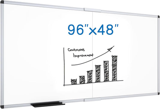 VIZ-PRO Magnetic Whiteboard/Dry Erase Board, 18 X 12 Inches, Includes 1 Eraser & 2 Markers & 4 Magnets