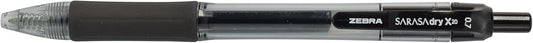 Zebra Pen Sarasa Dry X20 Retractable Gel Pens, 0.7mm Medium Point, Black Ink with Rapid Fast Dry Ink Technology, Ideal for the Left Handed, Elimates Smudging and Smearing in Seconds, 12-Pack (46810)