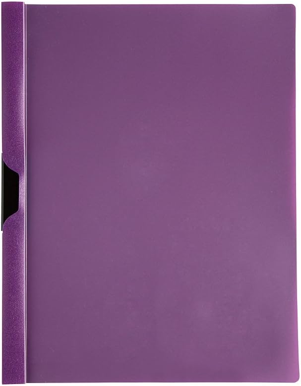 Filexec Products Report Cover, Metal Clip, Clear Front, Pack of 5 Presentation Folder, Purple (50504-68204)