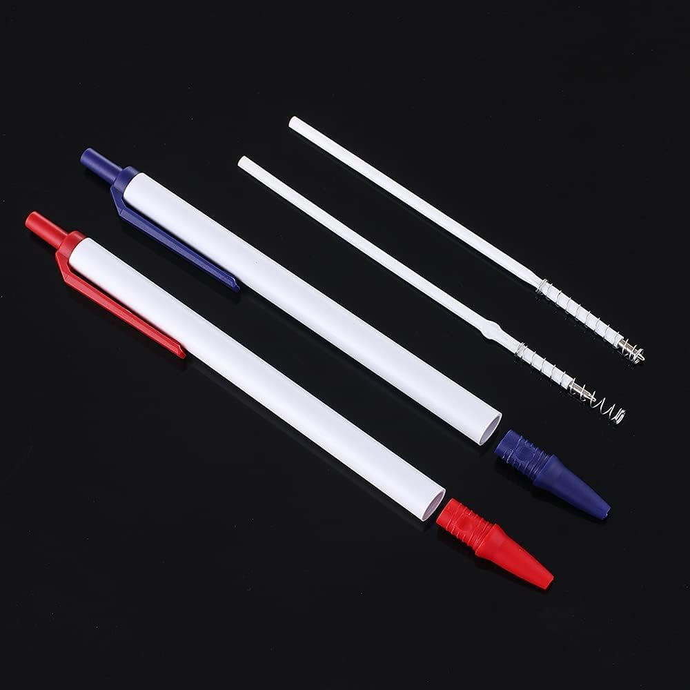 20 pcs 0.7mm Black Color Replaceable Ballpoint Pen Refill School Office Supplies(4.2 inch)