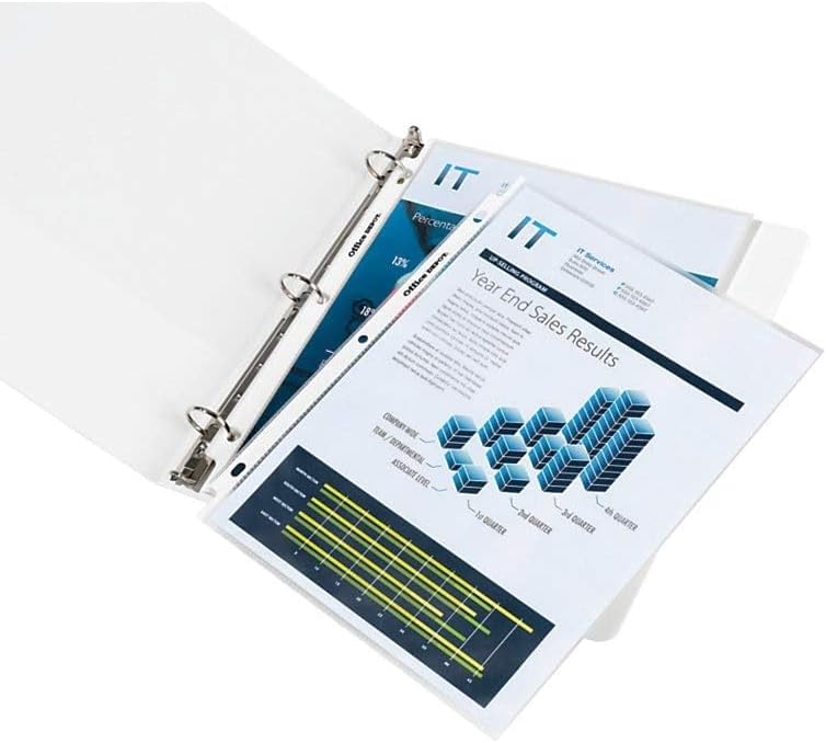 Office Depot Heavyweight Non-Glare Sheet Protectors, 8 1/2in. x 11in., Clear, Pack of 100, 97124