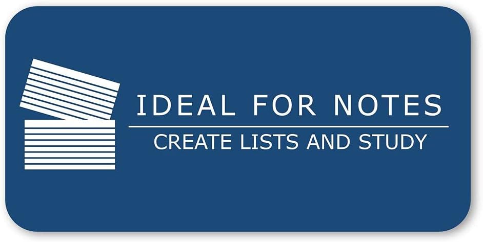 Roaring Spring Recycled Index Cards 3"x5", 100 Count, Smooth 100# White Recycled Index Paper, Ruled on Front, Blank on Back (Pack of 1)