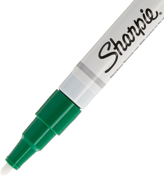 Sharpie Oil-Based Paint Marker, Fine Point, Green, 1 Count - Great for Rock Painting