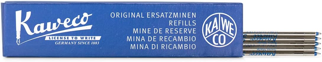 Kaweco D1 Ballpoint Pen Refills 0.8 mm Blue Pack of 5 | Ball-Pen Refills for Sport und Liliput Series | 0.8 mm (Fine)