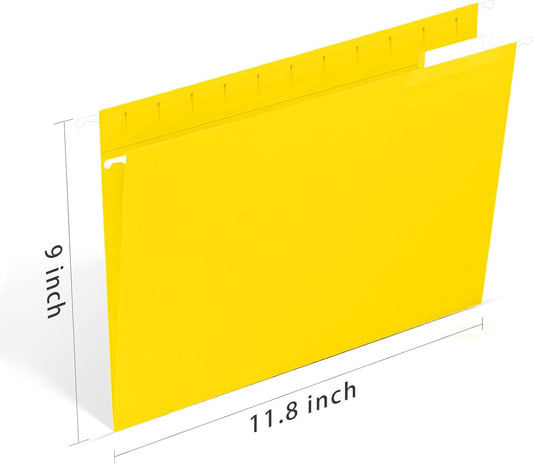 HERKKA Hanging File Folders, 30 Pack Reinforced Letter Size Hanging Folders, Designed for Bulky Files, Filing Cabinet, 1/5-Cut Adjustable Tabs (Blue)