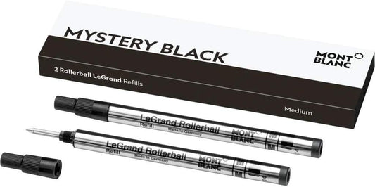 Montblanc Rollerball LeGrand Refills (F) Mystery Black 105166 – Pen Refills for Meisterstück LeGrand Rollerball Pens with a Fine Tip – 2 x Black Pen Cartridges