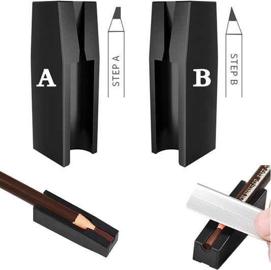 Eyebrow Pencil Shaper Eyebrow Pencil Sharpener Waterproof Peel-Off Brow Pencils & 10Pcs Pencil Sharpener