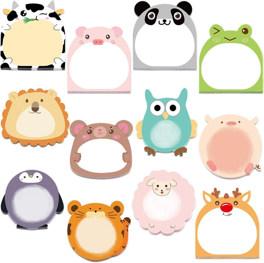 Fancy Land 24 Pads Cute Sticky Notes Animal Sticky Notes for Teachers Classrooms 720 Sheets Memo Pads Page Markers Flags Teacher Appreciation Nurse End of Year Graduation Gift Home Office Supplies