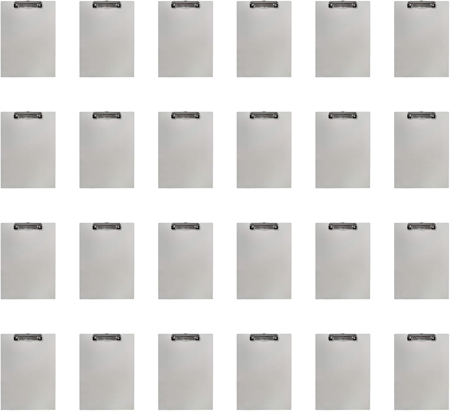 Amazon Basics Aluminum Clipboard, Letter Size, Office Supplies, 2-Pack, Silver