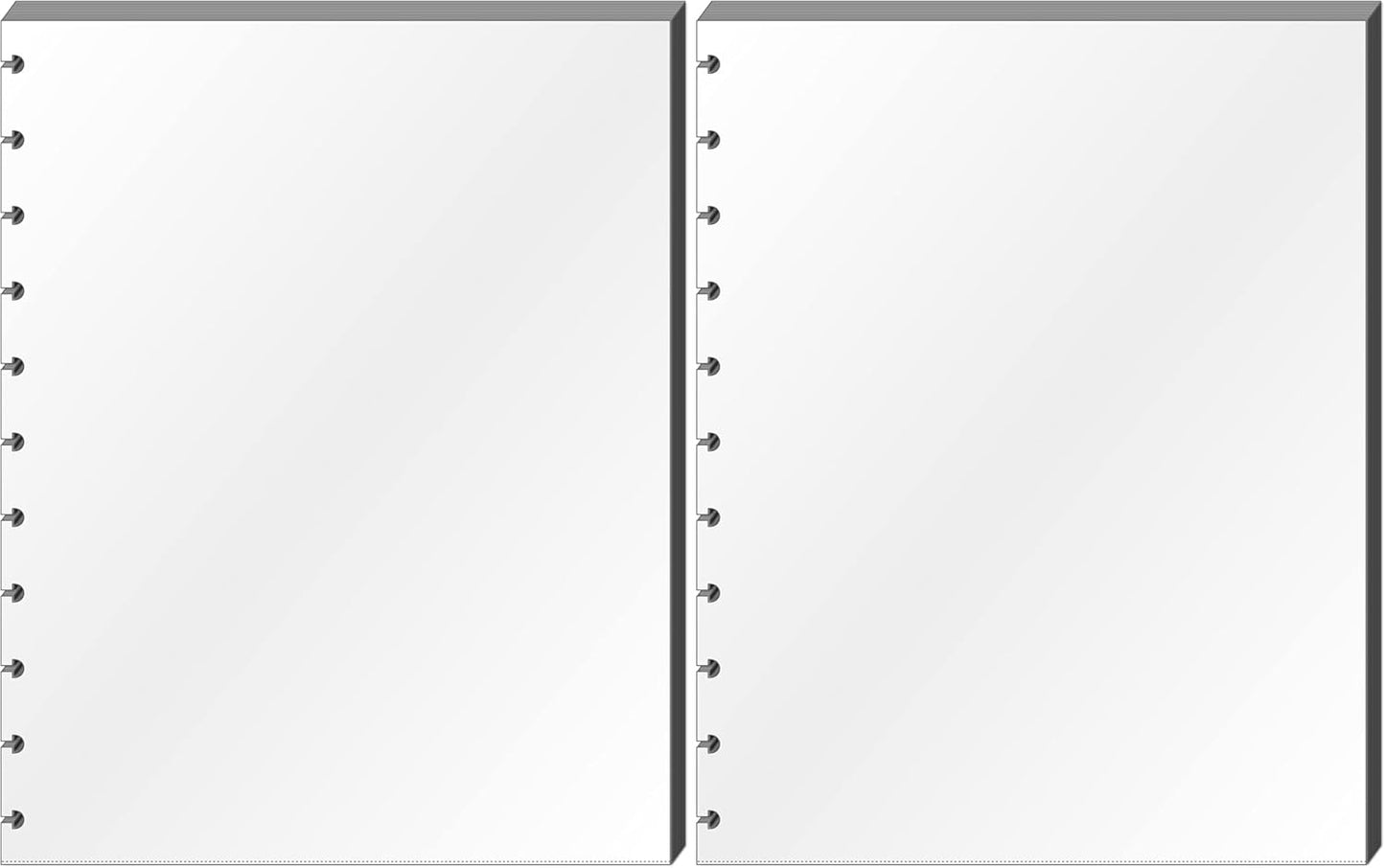 Eleven Discs Letter Sheet Protectors for Discbound Notebooks fits Circa, Arc, TUL (Transparent, Set of 25)