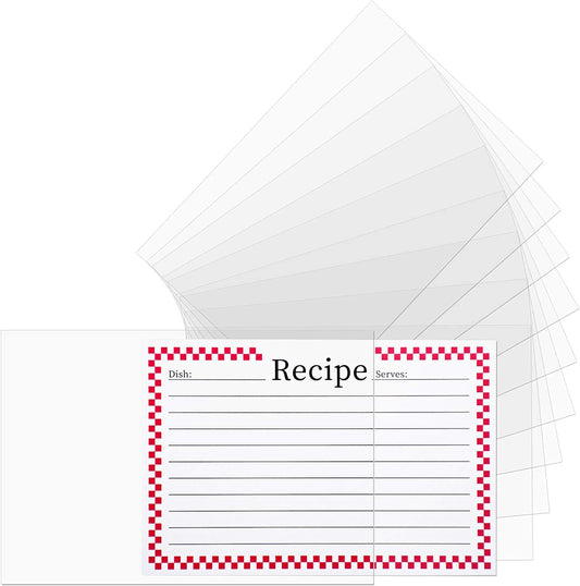 3x5 Recipe Card Protectors,100 Count,Recipe Card Covers,Index Card Sleeve