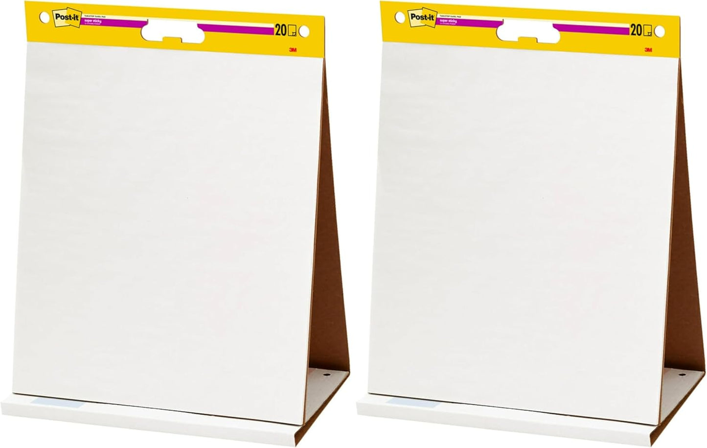 Post-it Meeting Chart, 20 x 23 Inches, 20 Sheets Per Pad, 1 Pad, Portable, White, Primary Ruled Lines, Premium Self Stick Flip Chart Paper, Great for Teachers and Students, Built-in Easel Stand