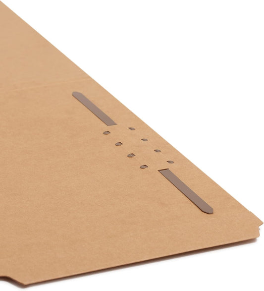 Smead Fastener File Folder, 2 Fasteners, Reinforced 2/5-Cut Tab Right of Center Position, Guide Height, Legal Size, Kraft, 50 per Box (19880)